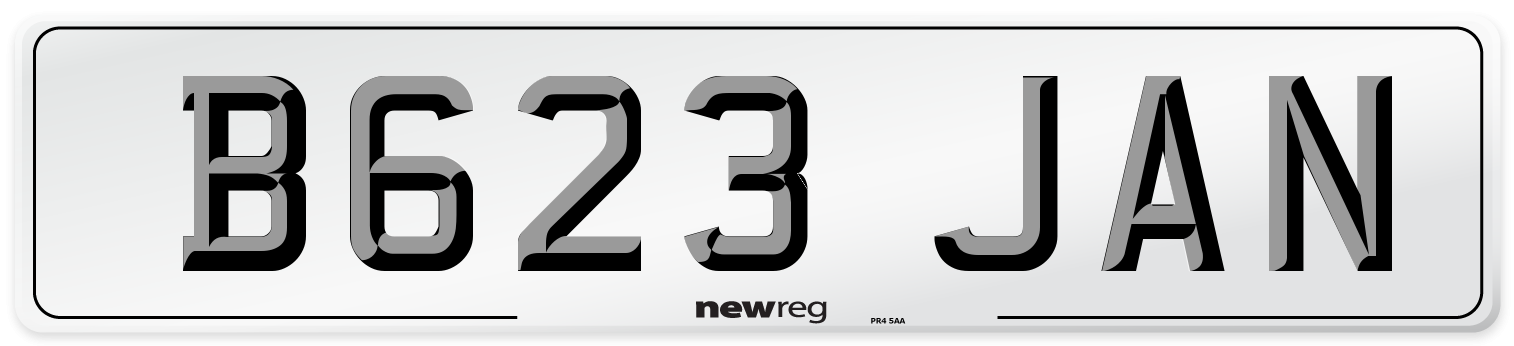 B623 JAN Number Plate from New Reg